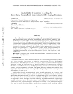 Probabilistic Generative Modeling for Procedural Roundabout Generation
  for Developing Countries