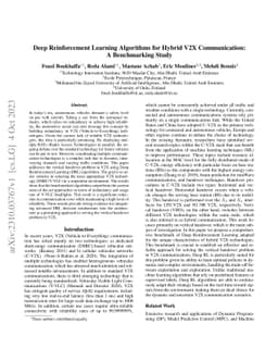 Deep Reinforcement Learning Algorithms for Hybrid V2X Communication: A
  Benchmarking Study