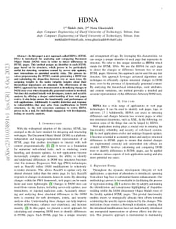 HDNA: A graph-based change detection in HTML pages(Deface Attack
  Detection)