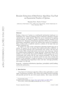 Bivariate Estimation-of-Distribution Algorithms Can Find an Exponential
  Number of Optima
