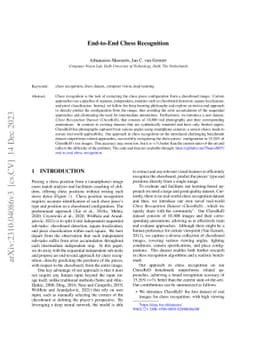 End-to-End Chess Recognition