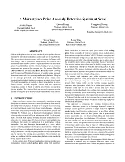 A Marketplace Price Anomaly Detection System at Scale