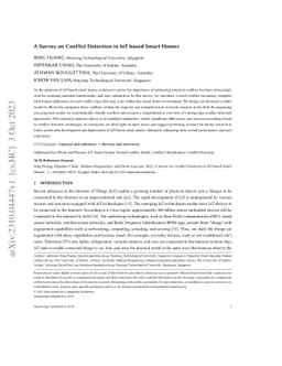 A Survey on Conflict Detection in IoT-based Smart Homes