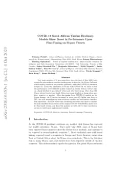COVID-19 South African Vaccine Hesitancy Models Show Boost in
  Performance Upon Fine-Tuning on M-pox Tweets