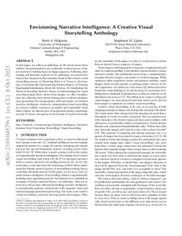 Envisioning Narrative Intelligence: A Creative Visual Storytelling
  Anthology