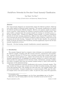 PatchProto Networks for Few-shot Visual Anomaly Classification