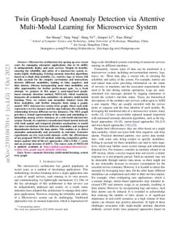Twin Graph-based Anomaly Detection via Attentive Multi-Modal Learning
  for Microservice System