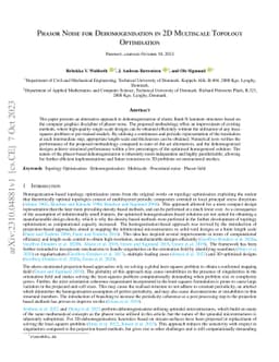 Phasor Noise for Dehomogenisation in 2D Multiscale Topology Optimisation