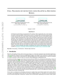 Cell Tracking-by-detection using Elliptical Bounding Boxes