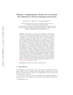WikiIns: A High-Quality Dataset for Controlled Text Editing by Natural
  Language Instruction