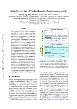 BRAINTEASER: Lateral Thinking Puzzles for Large Language Models