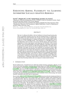 Enhancing Kernel Flexibility via Learning Asymmetric Locally-Adaptive
  Kernels