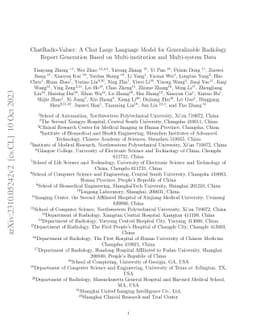 ChatRadio-Valuer: A Chat Large Language Model for Generalizable
  Radiology Report Generation Based on Multi-institution and Multi-system Data
