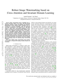 Robust Image Watermarking based on Cross-Attention and Invariant Domain
  Learning