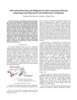 GPS Attack Detection and Mitigation for Safe Autonomous Driving using
  Image and Map based Lateral Direction Localization