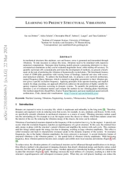 Learning to Predict Structural Vibrations