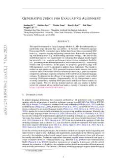 Generative Judge for Evaluating Alignment