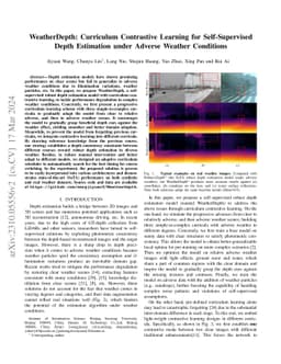 WeatherDepth: Curriculum Contrastive Learning for Self-Supervised Depth
  Estimation under Adverse Weather Conditions