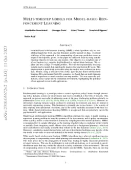 Multi-timestep models for Model-based Reinforcement Learning