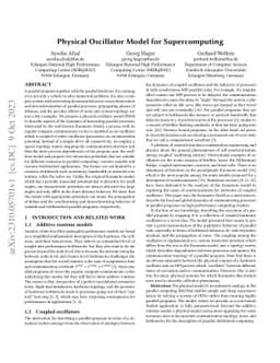 Physical Oscillator Model for Supercomputing