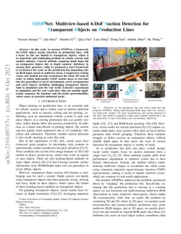 STOPNet: Multiview-based 6-DoF Suction Detection for Transparent Objects
  on Production Lines