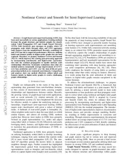 Nonlinear Correct and Smooth for Semi-Supervised Learning