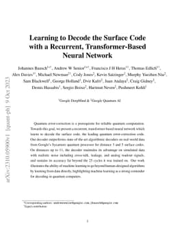 Learning to Decode the Surface Code with a Recurrent, Transformer-Based
  Neural Network