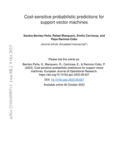 Cost-sensitive probabilistic predictions for support vector machines