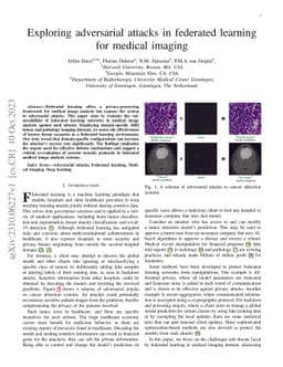 Exploring adversarial attacks in federated learning for medical imaging