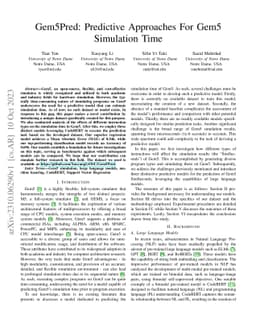Gem5Pred: Predictive Approaches For Gem5 Simulation Time