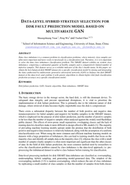 Data-level hybrid strategy selection for disk fault prediction model
  based on multivariate GAN