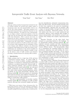 Interpretable Traffic Event Analysis with Bayesian Networks