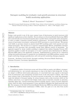 Surrogate modeling for stochastic crack growth processes in structural
  health monitoring applications