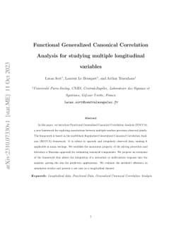 Functional Generalized Canonical Correlation Analysis for studying
  multiple longitudinal variables