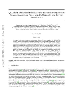 Quantum-Enhanced Forecasting: Leveraging Quantum Gramian Angular Field
  and CNNs for Stock Return Predictions