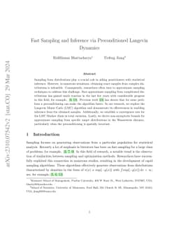 Fast Sampling and Inference via Preconditioned Langevin Dynamics