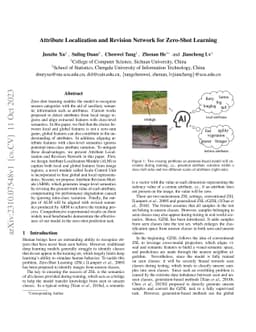 Attribute Localization and Revision Network for Zero-Shot Learning
