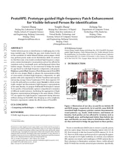 ProtoHPE: Prototype-guided High-frequency Patch Enhancement for
  Visible-Infrared Person Re-identification