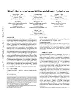 ROMO: Retrieval-enhanced Offline Model-based Optimization