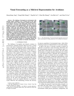 Visual Forecasting as a Mid-level Representation for Avoidance