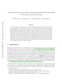 A Theory of Non-Linear Feature Learning with One Gradient Step in Two-Layer Neural Networks