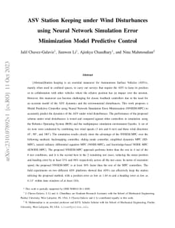 ASV Station Keeping under Wind Disturbances using Neural Network
  Simulation Error Minimization Model Predictive Control