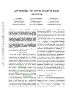 Asymptotics for power posterior mean estimation