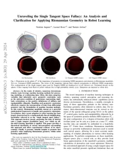 Unraveling the Single Tangent Space Fallacy: An Analysis and
  Clarification for Applying Riemannian Geometry in Robot Learning