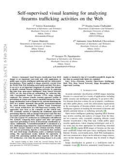 Self-supervised visual learning for analyzing firearms trafficking
  activities on the Web
