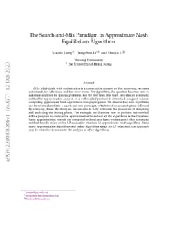 The Search-and-Mix Paradigm in Approximate Nash Equilibrium Algorithms