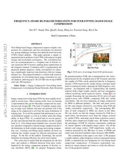 Frequency-Aware Re-Parameterization for Over-Fitting Based Image
  Compression