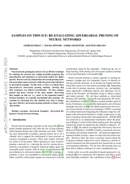 Samples on Thin Ice: Re-Evaluating Adversarial Pruning of Neural
  Networks