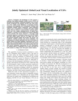 Jointly Optimized Global-Local Visual Localization of UAVs