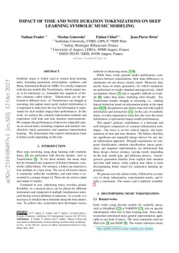 Impact of time and note duration tokenizations on deep learning symbolic
  music modeling